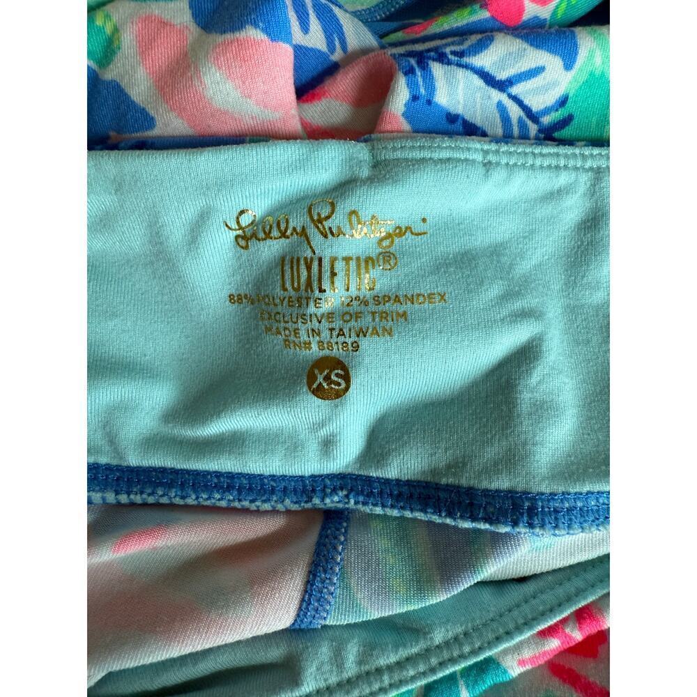Lilly Pulitzer Luxletic Gemma Weekender Cropped Leggings Jet Stream Size XS - Picture 4 of 6